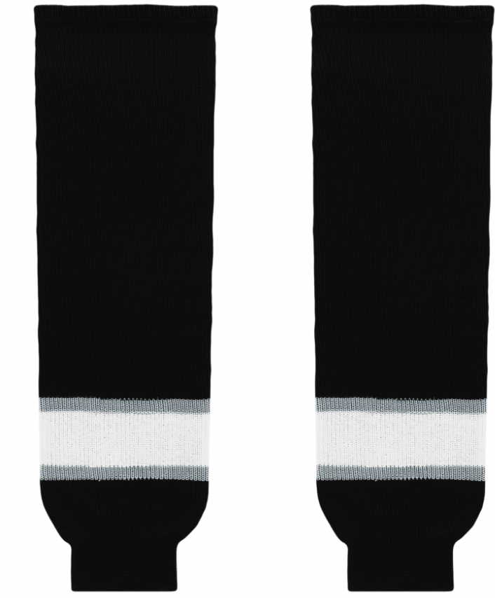 Athletic Knit (AK) HS630-941 Classic Los Angeles Kings Black Knit Ice Hockey Socks - PSH Sports