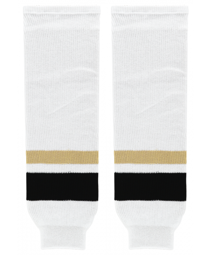 Athletic Knit (AK) HS630-515 New Pittsburgh Penguins Third White Knit Ice Hockey Socks - PSH Sports