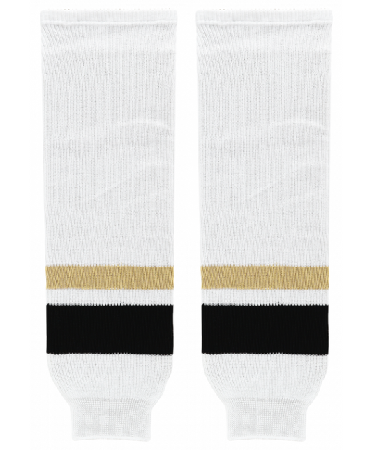 Athletic Knit (AK) HS630-515 New Pittsburgh Penguins Third White Knit Ice Hockey Socks - PSH Sports