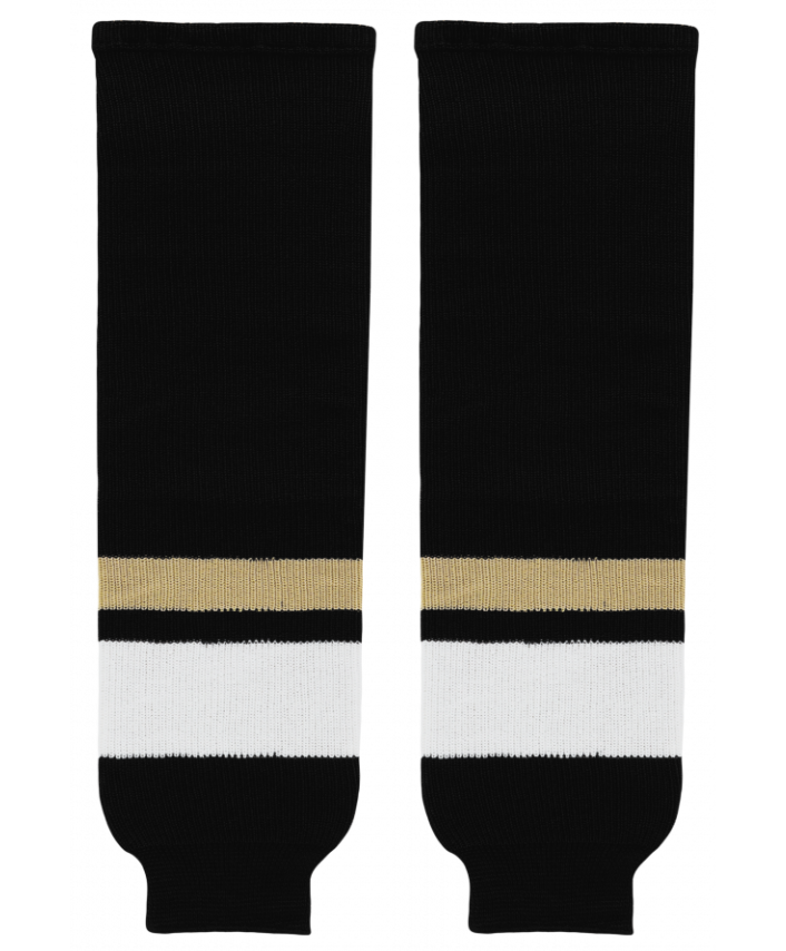 Athletic Knit (AK) HS630-514 New Pittsburgh Penguins Third Black Knit Ice Hockey Socks - PSH Sports