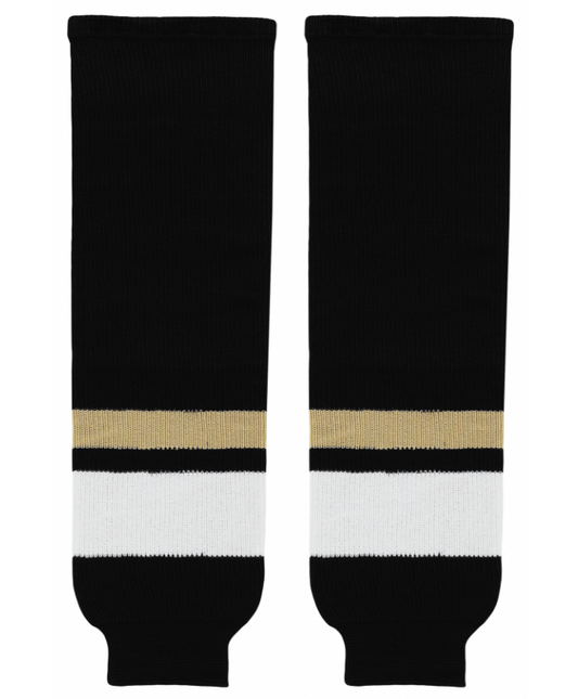 Athletic Knit (AK) HS630-514 New Pittsburgh Penguins Third Black Knit Ice Hockey Socks - PSH Sports