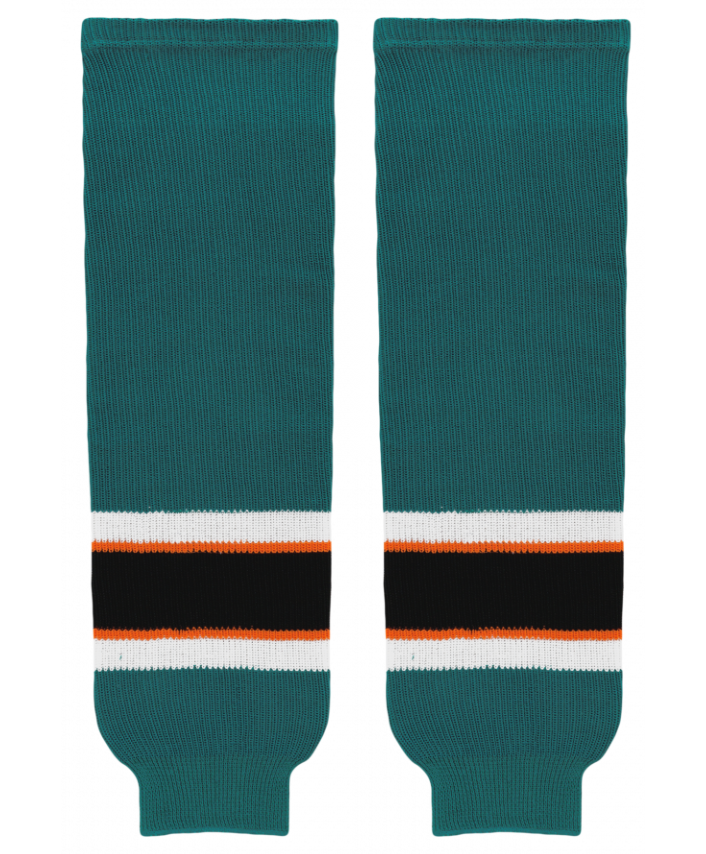 Athletic Knit (AK) HS630-736 2009 San Jose Sharks Dark Teal Knit Ice Hockey Socks - PSH Sports