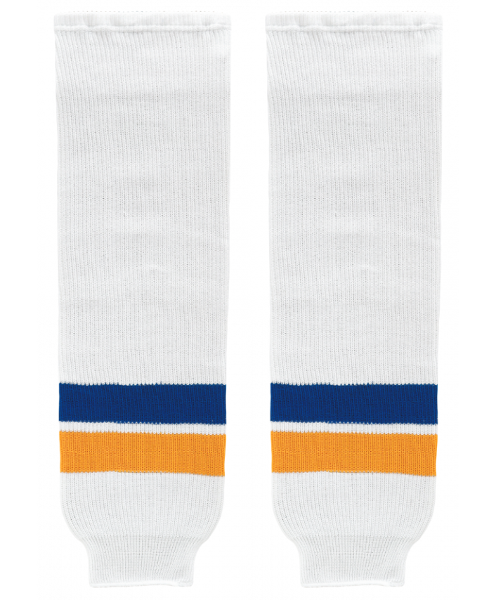 Athletic Knit (AK) HS630-449 2014 St. Louis Blues White Knit Ice Hockey Socks - PSH Sports