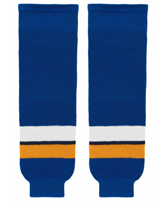 Athletic Knit (AK) HS630-448 2014 St. Louis Blues Royal Blue Knit Ice Hockey Socks - PSH Sports