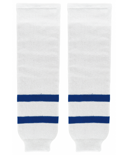 Athletic Knit (AK) HS630-205 Old Toronto Maple Leafs White Knit Ice Hockey Socks - PSH Sports
