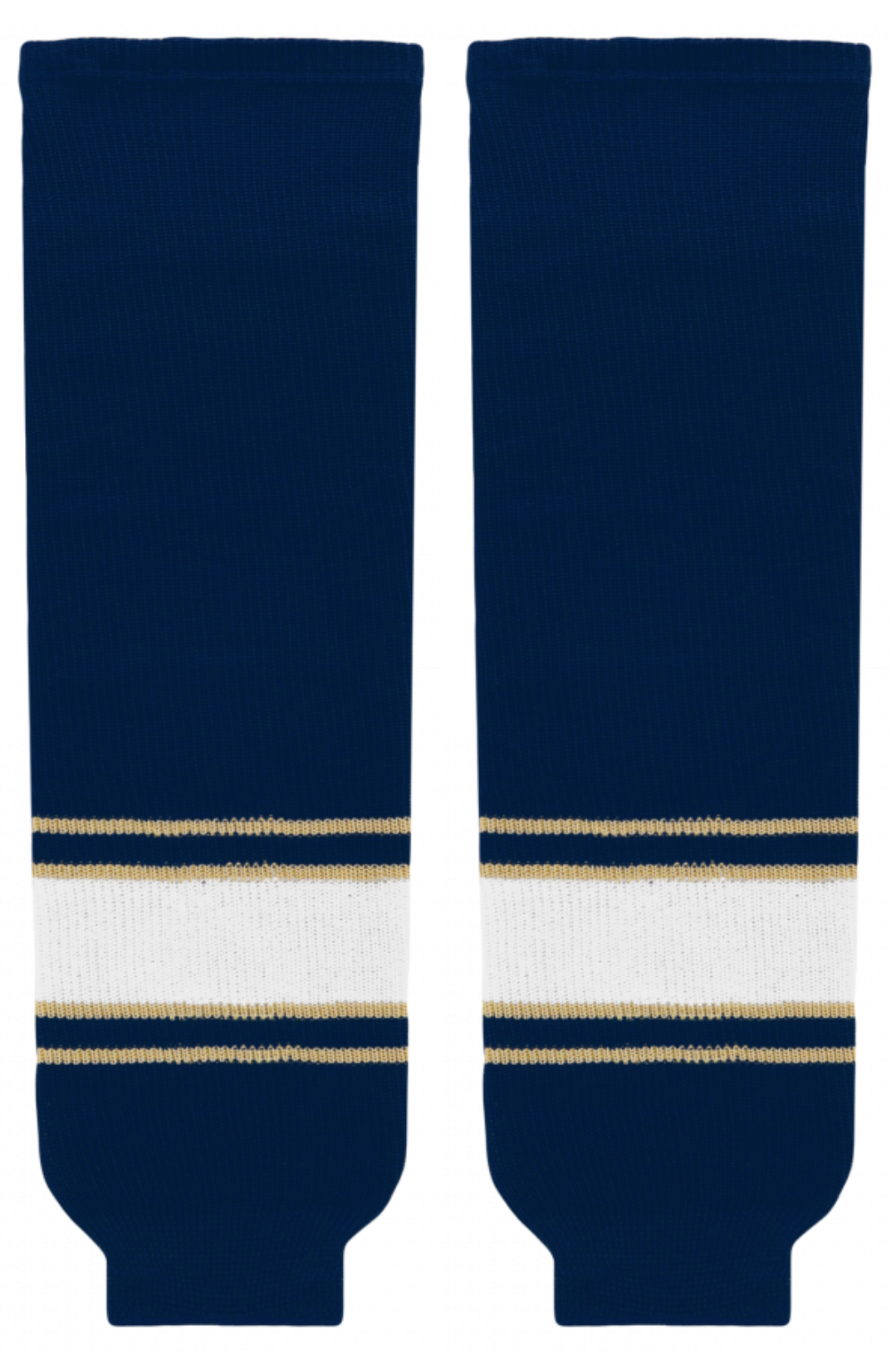 Athletic Knit (AK) HS630-520 University of Notre Dame Fighting Irish Navy Knit Ice Hockey Socks - PSH Sports