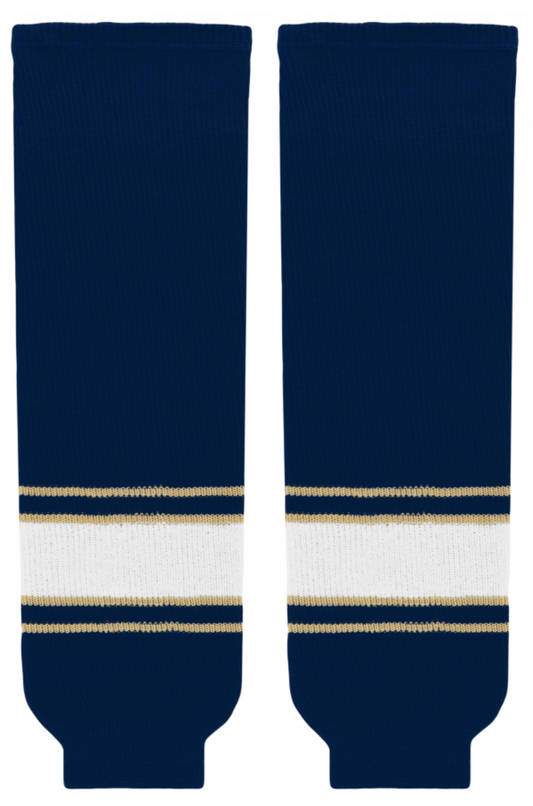 Athletic Knit (AK) HS630-520 University of Notre Dame Fighting Irish Navy Knit Ice Hockey Socks - PSH Sports