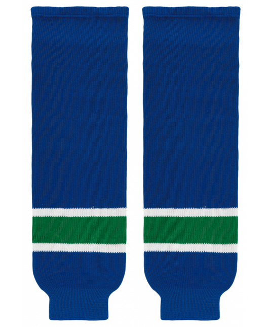 Athletic Knit (AK) HS630-622 Vancouver Canucks Royal Blue Knit Ice Hockey Socks - PSH Sports