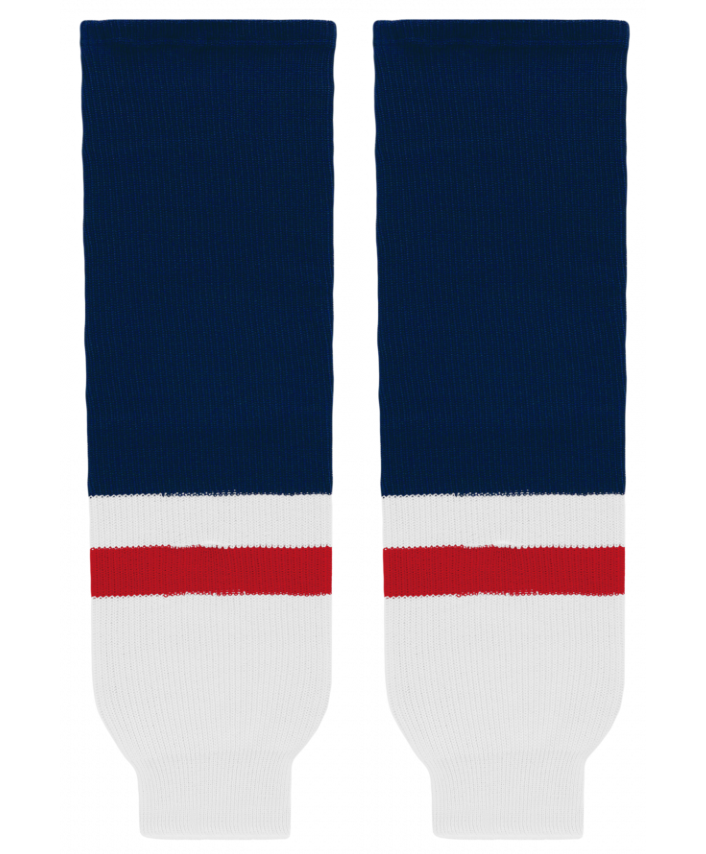Athletic Knit (AK) HS630-807 2008 Washington Capitals White Knit Ice Hockey Socks - PSH Sports