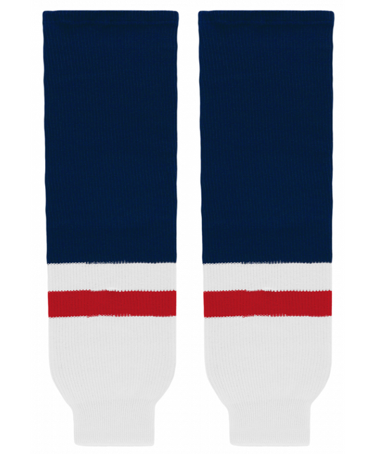 Athletic Knit (AK) HS630-807 2008 Washington Capitals White Knit Ice Hockey Socks - PSH Sports