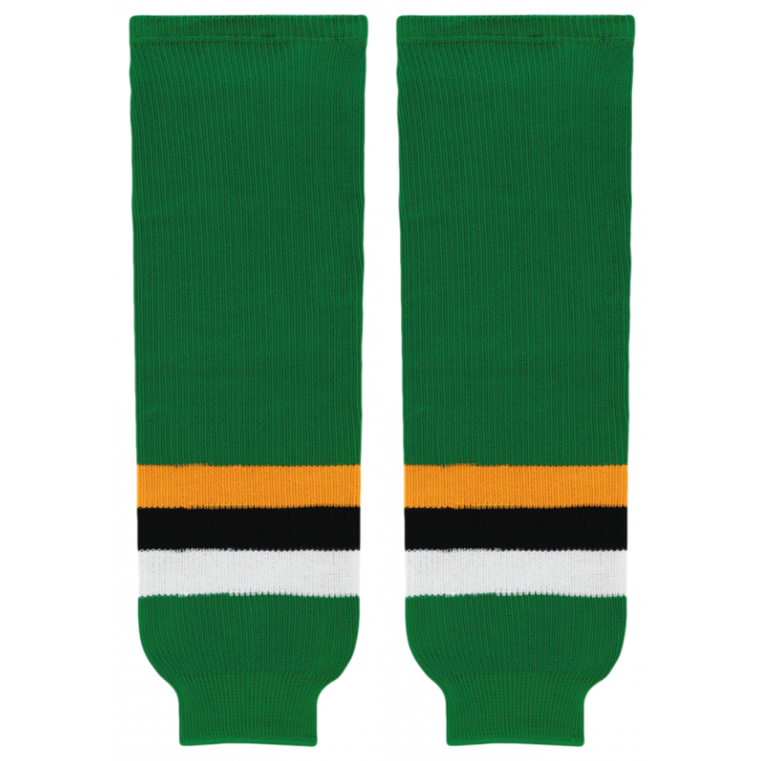 Athletic Knit (AK) HS630-406 Minnesota North Stars Kelly Green with Black Stripe Knit Ice Hockey Socks - PSH Sports