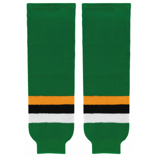 Athletic Knit (AK) HS630-406 Minnesota North Stars Kelly Green with Black Stripe Knit Ice Hockey Socks - PSH Sports
