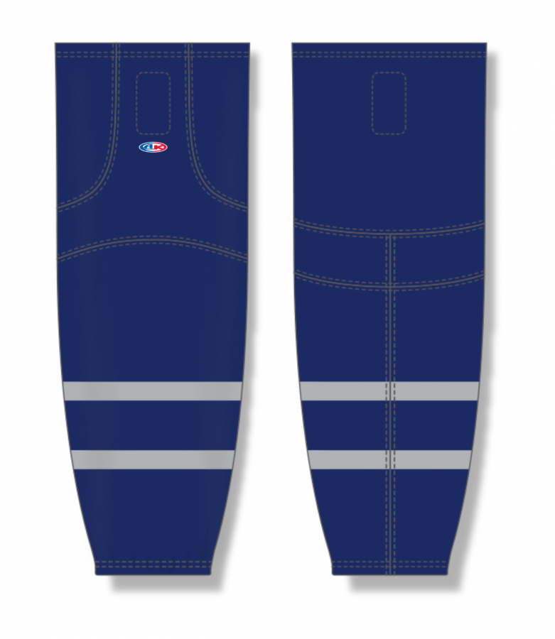 Athletic Knit (AK) HS2100-332 2021 Toronto Maple Leafs Reverse Retro Royal Blue Mesh Ice Hockey Socks - PSH Sports