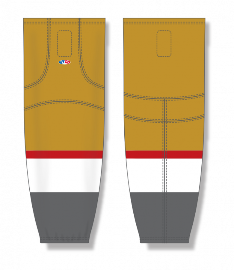 Athletic Knit (AK) HS2100-625 2021 Las Vegas Golden Knights Third Knights Gold Ice Hockey Socks - PSH Sports