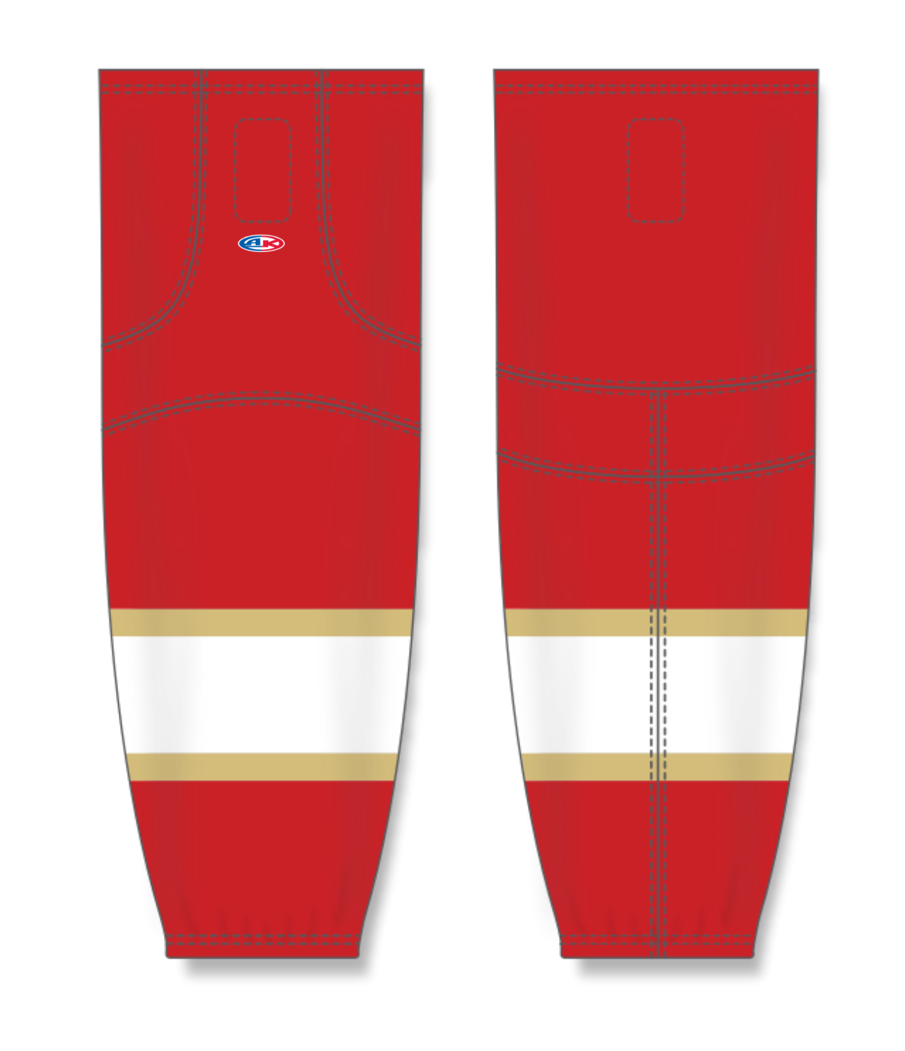 Athletic Knit (AK) HS2100 2016 Florida Panthers Red Mesh Cut & Sew Ice Hockey Socks - PSH Sports