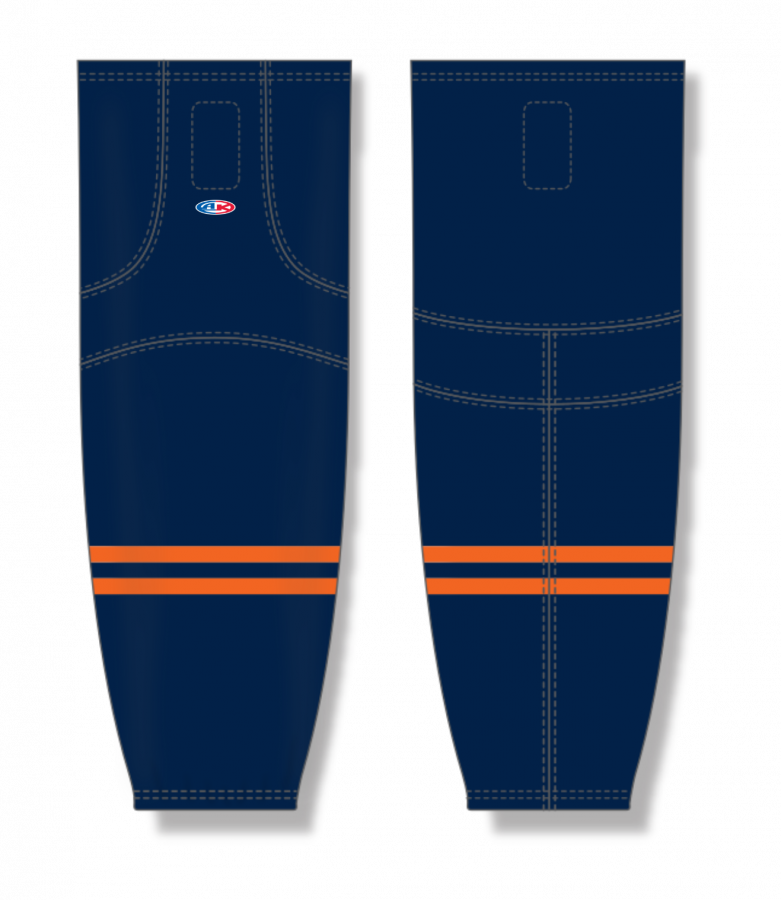 Athletic Knit (AK) HS2100-887 2019 Edmonton Oilers Third Navy Mesh Ice Hockey Socks - PSH Sports