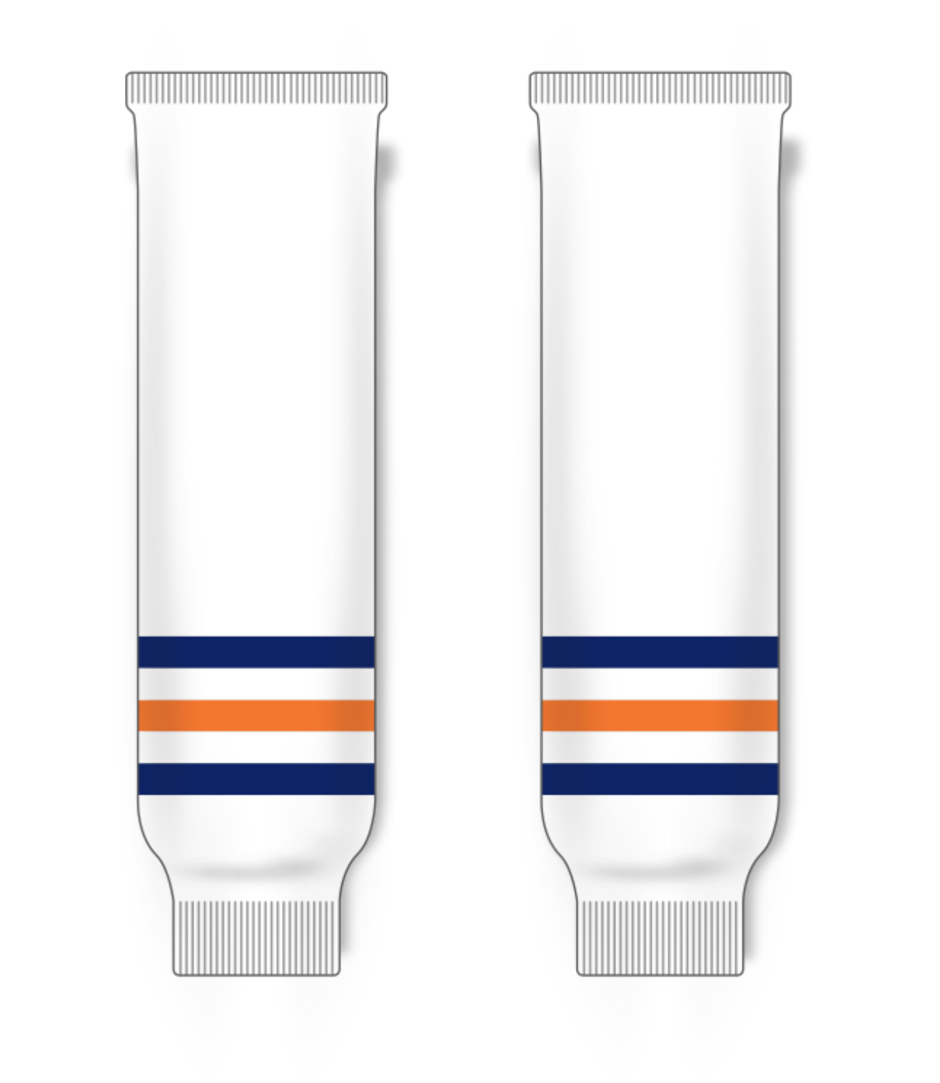 Athletic Knit (AK) HS630 2017 Edmonton Oilers White Knit Ice Hockey Socks - PSH Sports