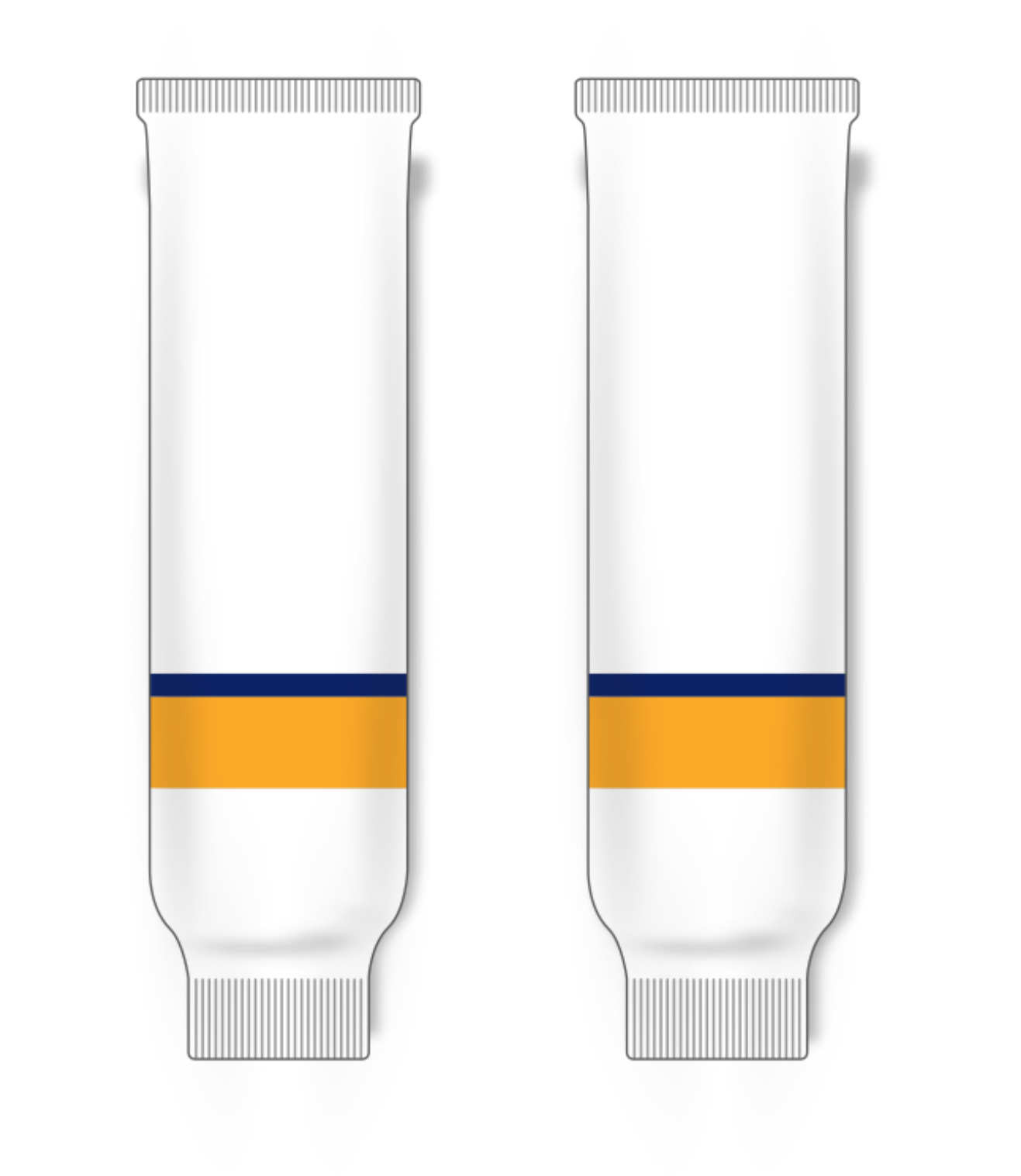 Athletic Knit (AK) HS630 2017 Nashville Predators White Knit Ice Hockey Socks - PSH Sports