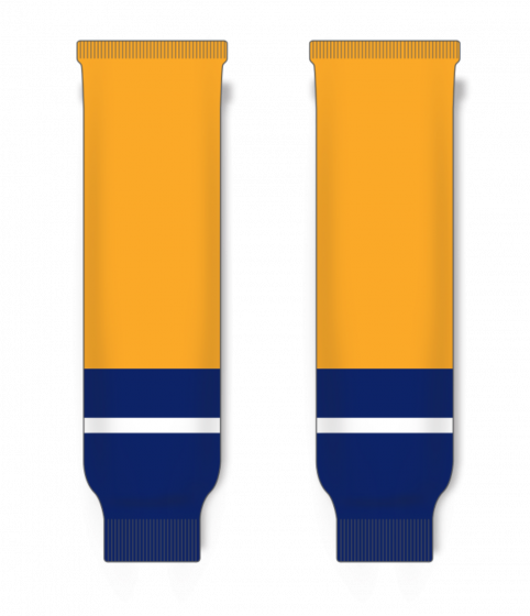 Athletic Knit (AK) HS630-873 2013 Nashville Predators Gold Knit Ice Hockey Socks - PSH Sports